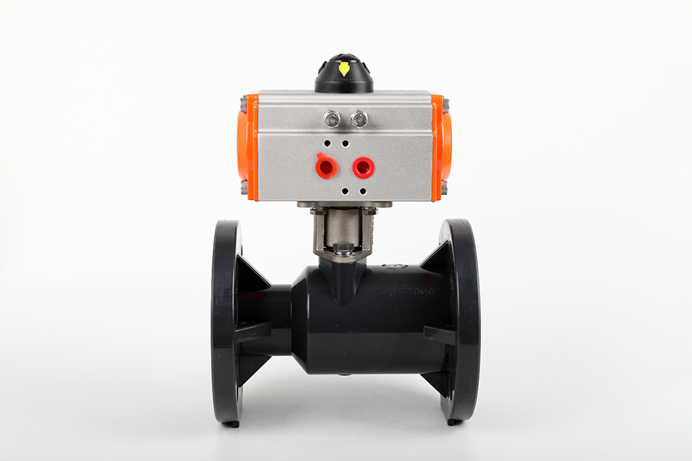 柳城气动法兰一体球阀